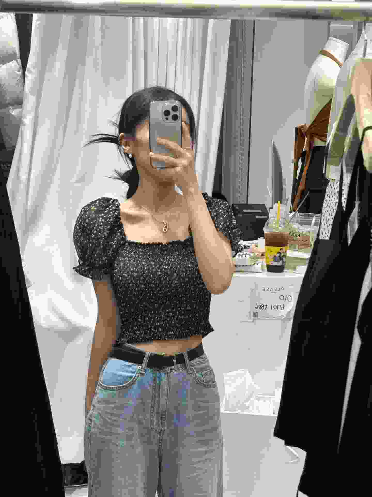 PLEASE/WW韓國代購女裝新款推薦時尚26春夏職業襯衫蕾絲衫PLEASE/WW襯衫/蕾絲衫