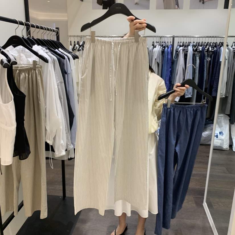 OURIN/THIS IS東大門實拍女裝新款熱賣時尚休閑褲亞麻布OURIN/THIS IS休閑褲