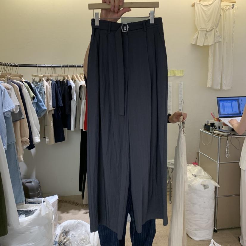 W AND J韓國代購女裝新品熱賣人氣休閑推薦休閑褲含腰帶W AND J休閑褲