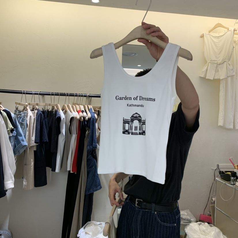 W AND J韓國直郵實拍女士新款時尚職業熱賣吊帶背心羅紋W AND J吊帶/背心