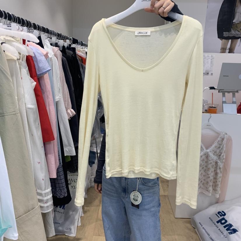 RUMIRU/AWEAR韓國直郵實拍女士新品推薦熱賣人氣長袖T恤awear/RUMIRU長袖T恤