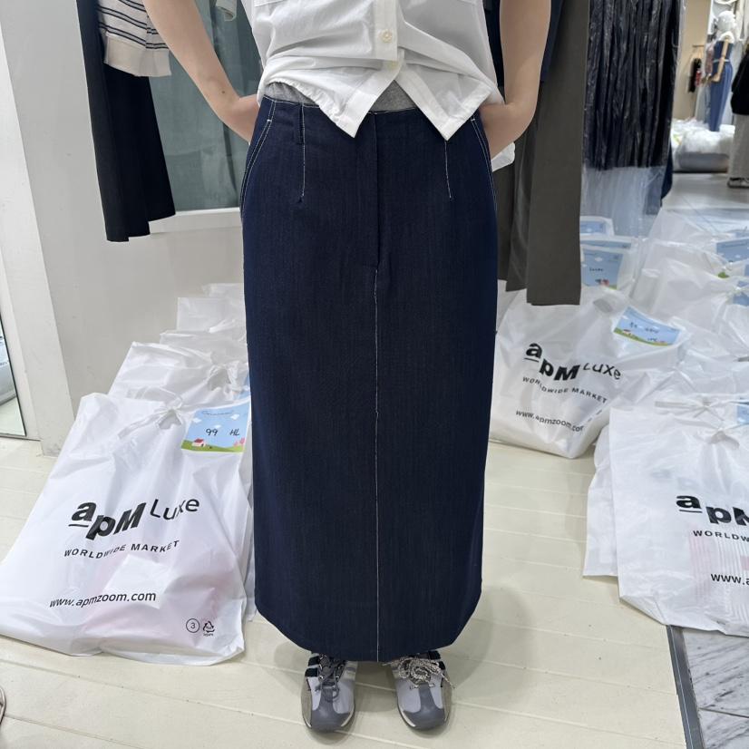 OURMOMENT韓國東大門代購女士新品人氣熱賣時尚職業休閑長裙OURMOMENT長裙