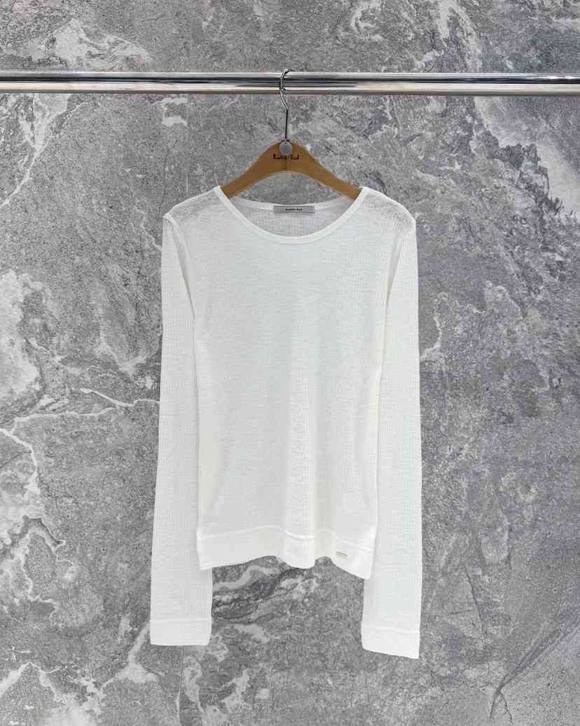 ROOKIE BUD韓國代購女士新款休閑熱賣職業推薦長袖T恤透視ROOKIE BUD-P長袖T恤