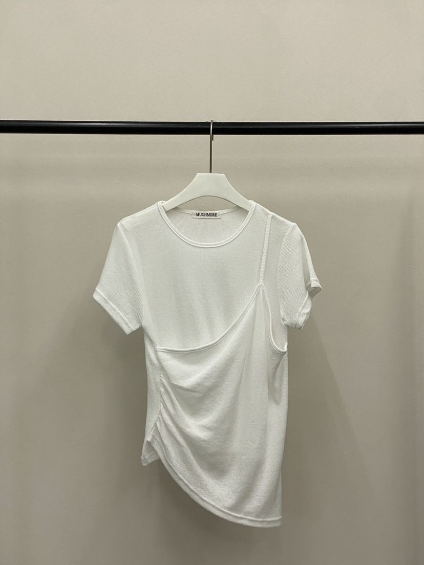 MUCH MORE/JACKPOT韓國直郵女士新品26春夏熱賣T恤假兩件MUCH MORE/JACKPOTT恤