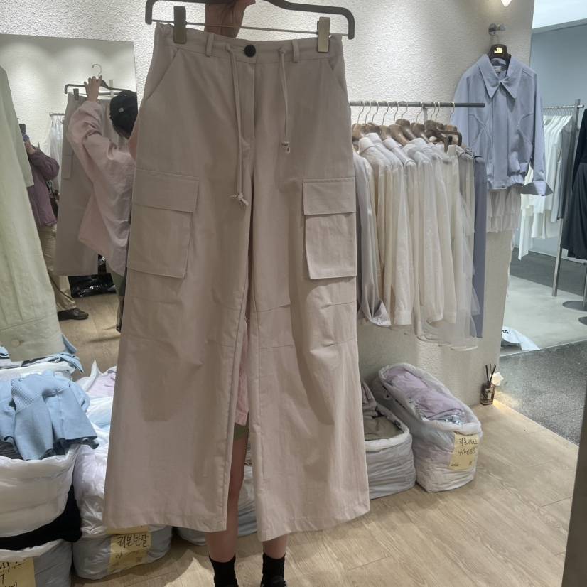 EMPTY韓國代購女裝新款人氣休閑時尚職業熱賣推薦休閑褲口袋EMPTY休閑褲