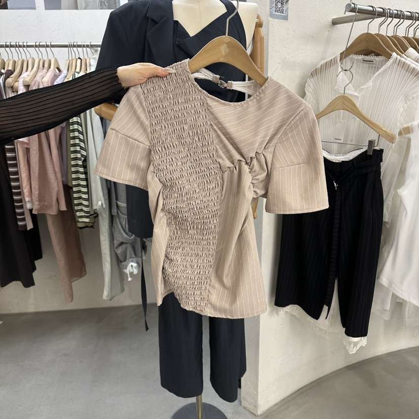 FOUNDATION韓國直郵女士新款推薦26春夏時尚熱賣襯衫蕾絲衫FOUNDATION襯衫/蕾絲衫