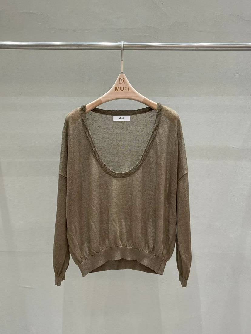 THE MUI韓國代購女裝新款人氣休閑時尚26春夏熱賣針織衫U領THE MUI針織衫