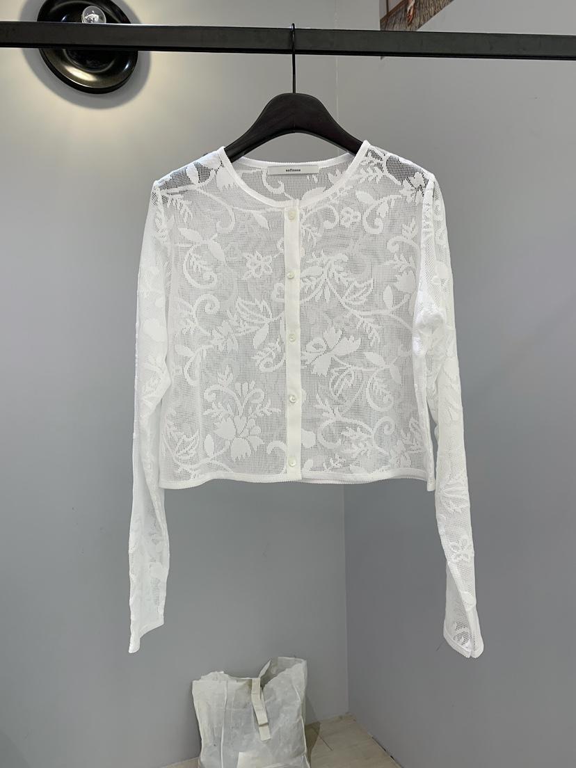 SOFTNESS韓國直郵女裝新款人氣推薦熱賣襯衫蕾絲衫蕾絲開衫Softness/Cosmic襯衫/蕾絲衫