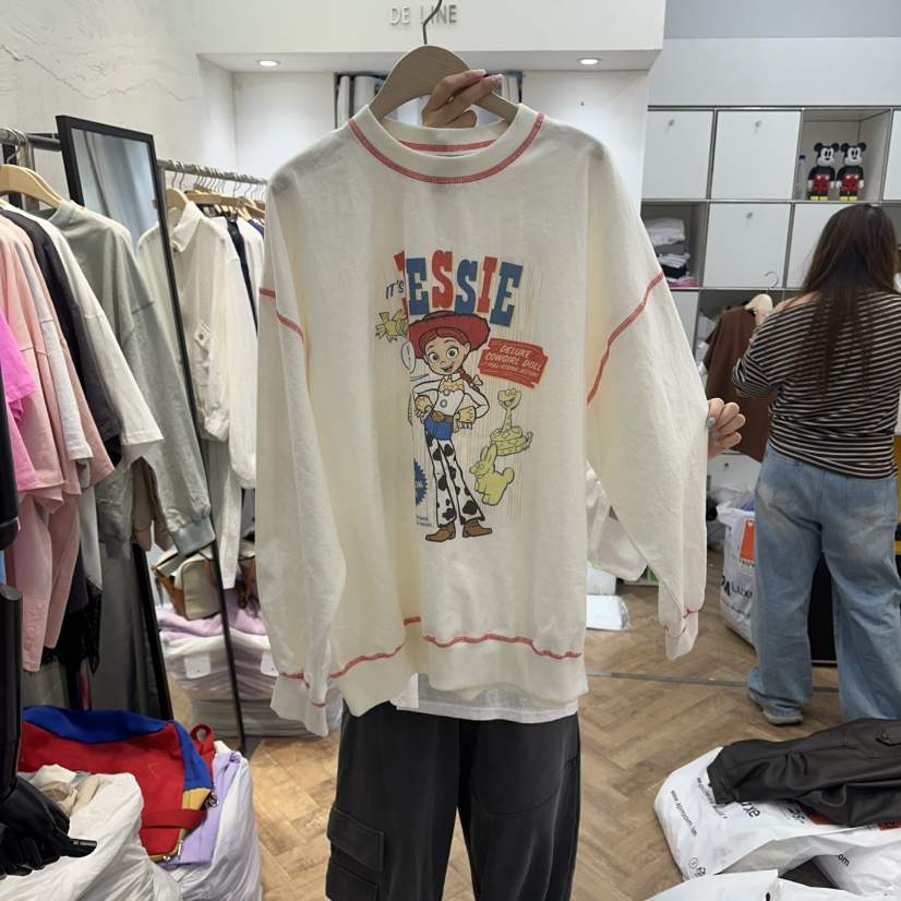 DE LINE韓國直郵實拍女裝新品人氣休閑職業推薦26春夏衛衣DE LINE衛衣