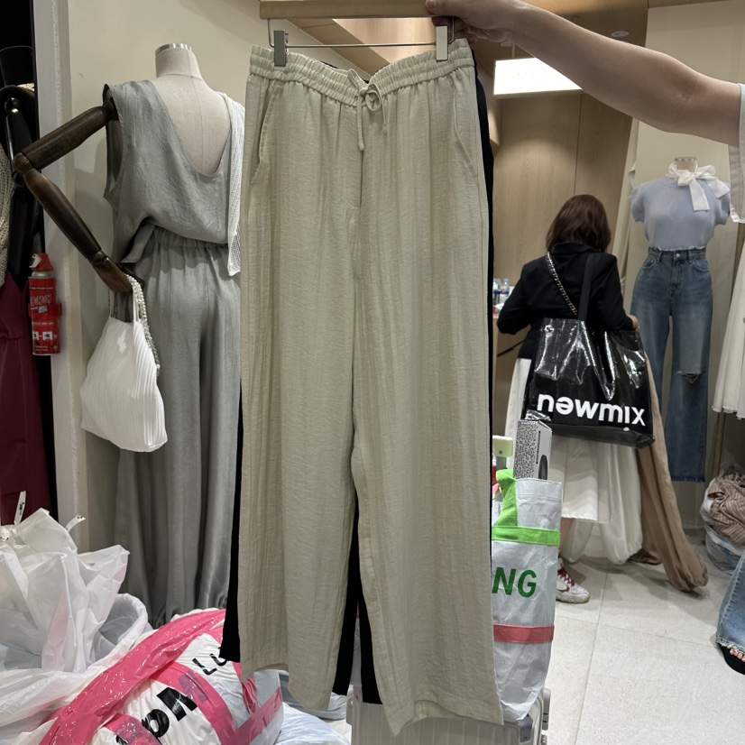 VINTAGE VIBE韓國東大門直郵女裝新款推薦休閑休閑褲亞麻布VINTAGE VIBE休閑褲