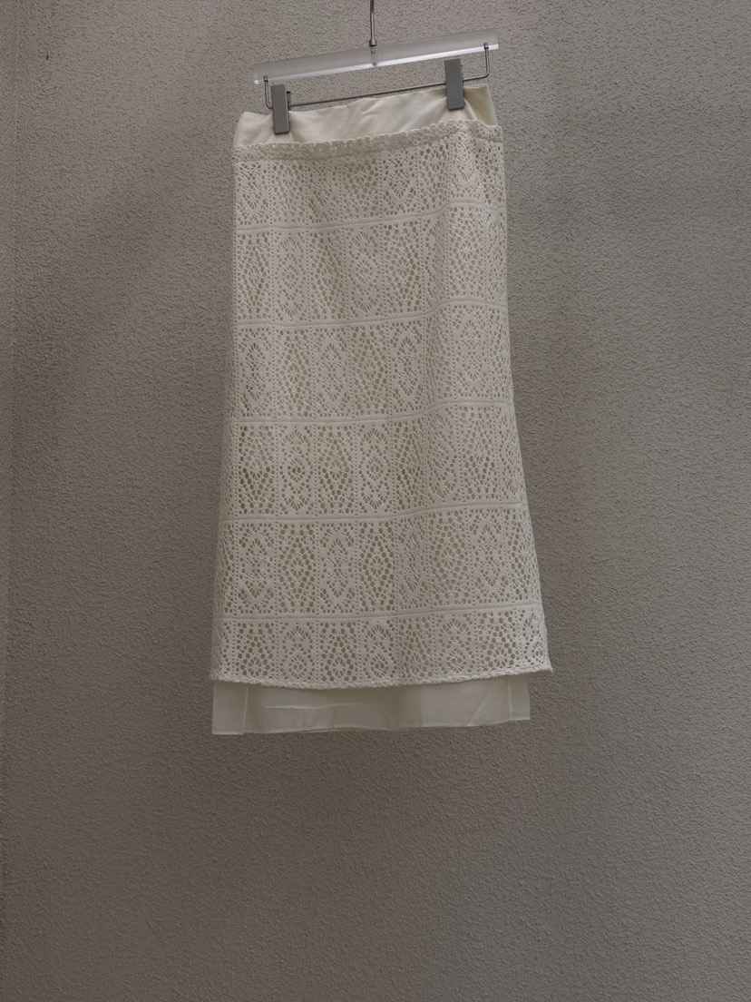 MWE韓國代購女士新款職業時尚休閑26春夏推薦長裙鉤針編織MWE長裙