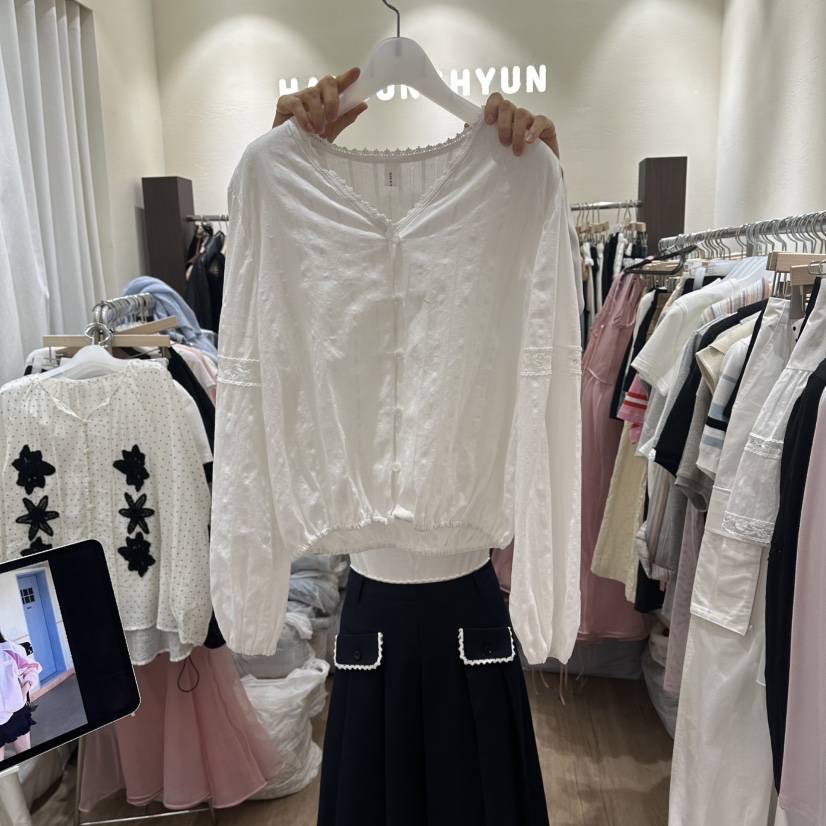 HANSUNGHYUN韓國直郵實拍女裝新款人氣熱賣職業襯衫蕾絲衫HANSUNGHYUN襯衫/蕾絲衫
