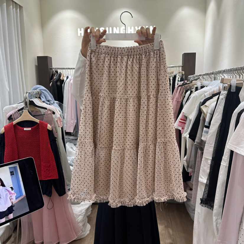 HANSUNGHYUN韓國東大門代購女士新品時尚推薦休閑長裙雪紡HANSUNGHYUN長裙