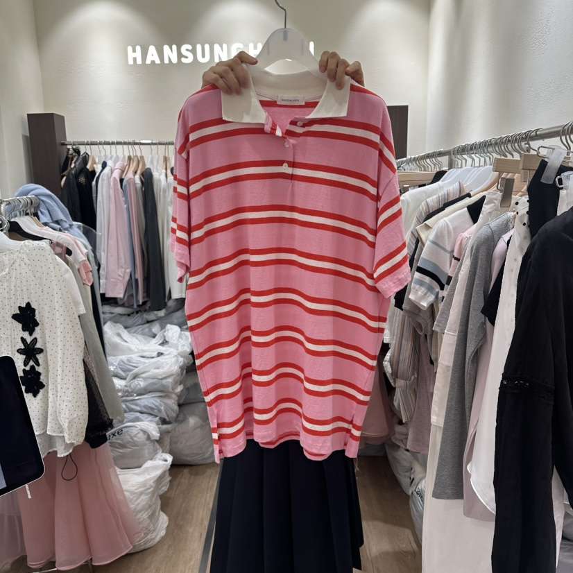 HANSUNGHYUN韓國東大門代購女士新款熱賣職業時尚T恤條紋HANSUNGHYUNT恤