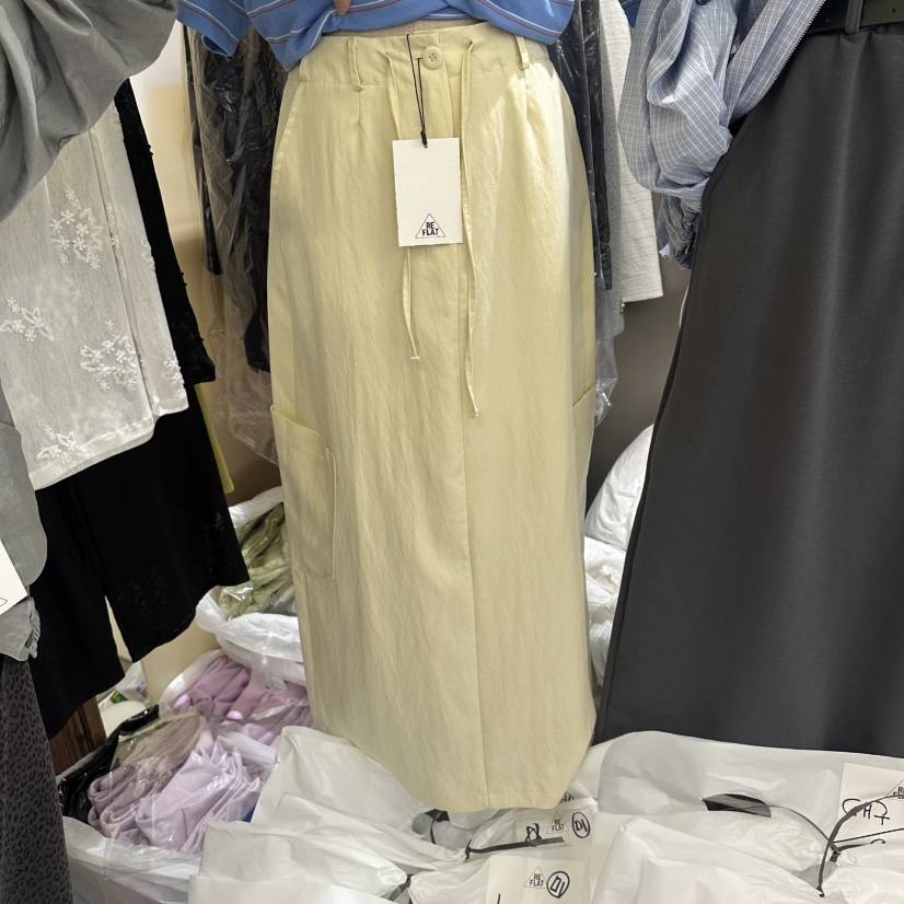 REFLAT韓國東大門直郵女士新款人氣時尚26春夏休閑長裙口袋REFLAT長裙