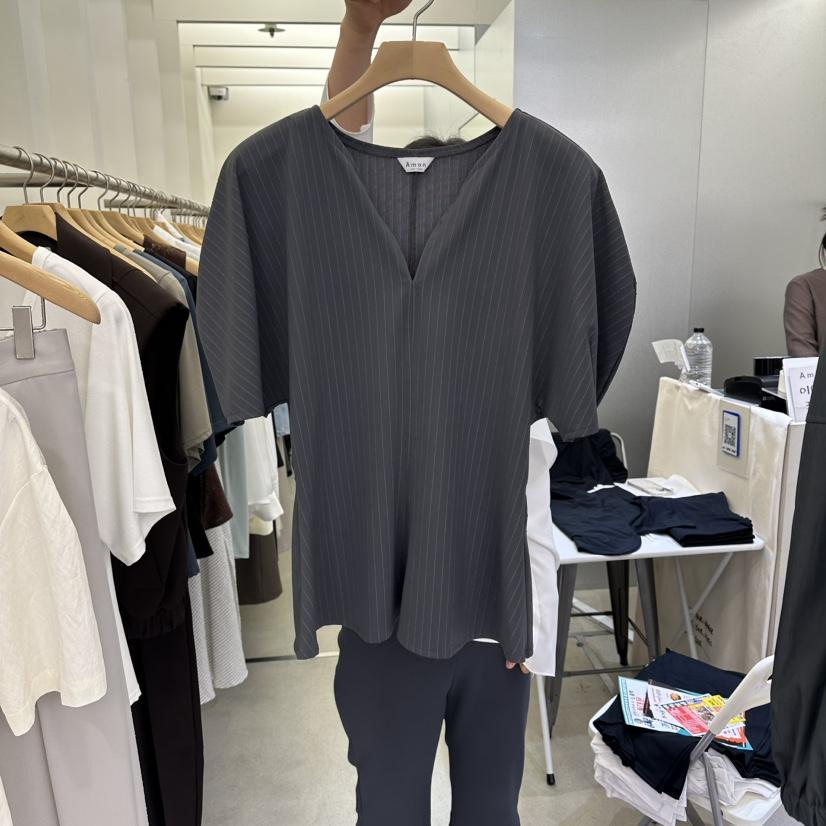 AMON韓國東大門直郵女士新品休閑時尚推薦襯衫蕾絲衫泡泡袖AMON襯衫/蕾絲衫