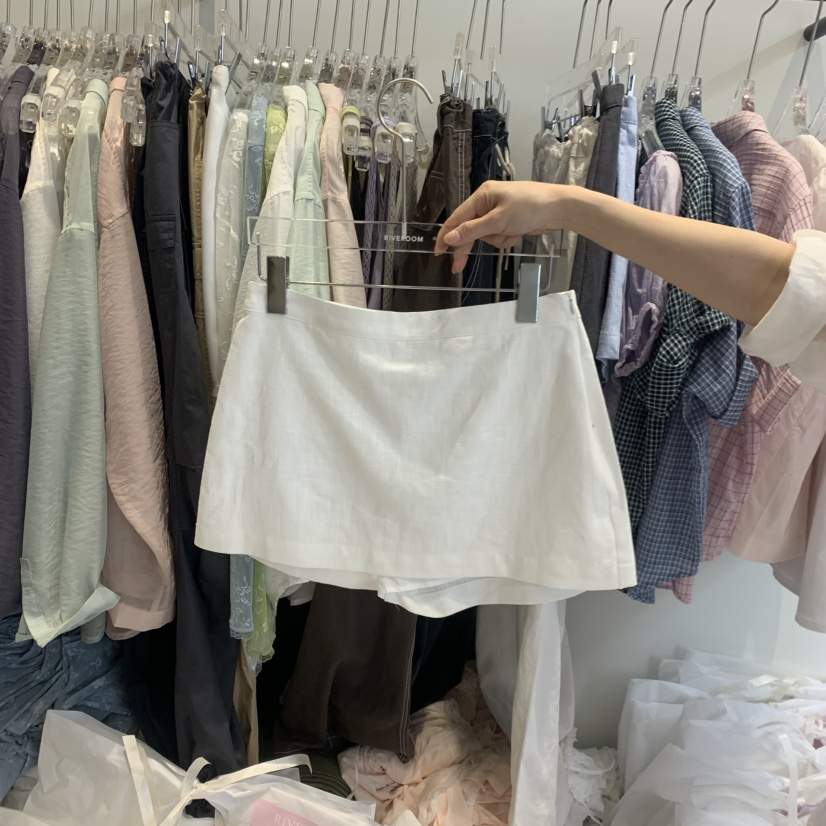 RIVEROOM韓國東大門直郵女士新品推薦時尚26春夏裙褲亞麻RIVEROOM裙褲