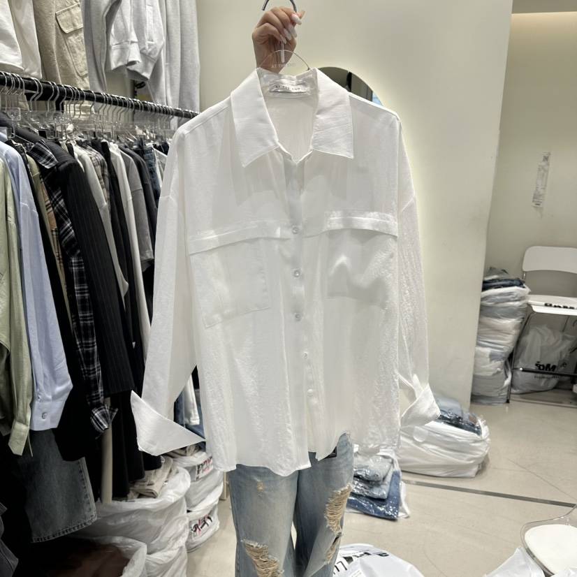 AT THE END韓國東大門直郵女裝新品26春夏職業襯衫蕾絲衫AT THE END襯衫/蕾絲衫