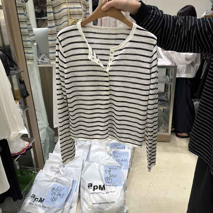 MELO韓國代購女士新款人氣時尚推薦職業針織衫羊毛衫開襟MELO針織衫