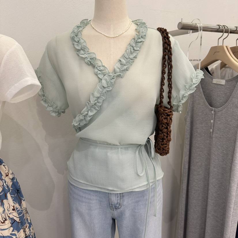 GRACIA韓國東大門直郵女士新款時尚人氣熱賣推薦襯衫蕾絲衫GRACIA襯衫/蕾絲衫