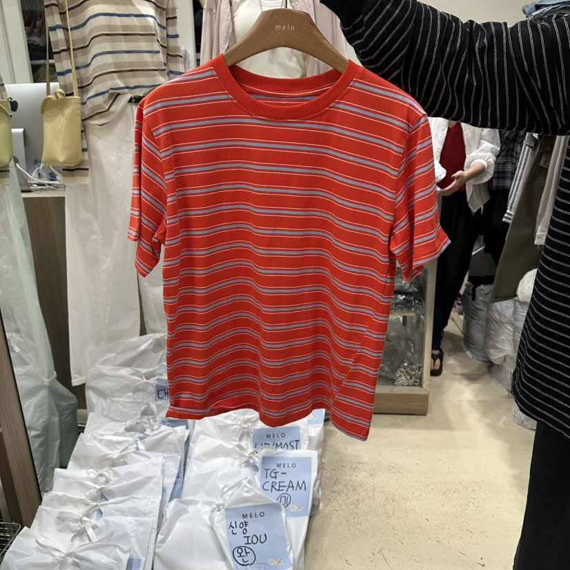 MELO韓國代購女士新款推薦職業熱賣26春夏人氣休閑時尚T恤MELOT恤