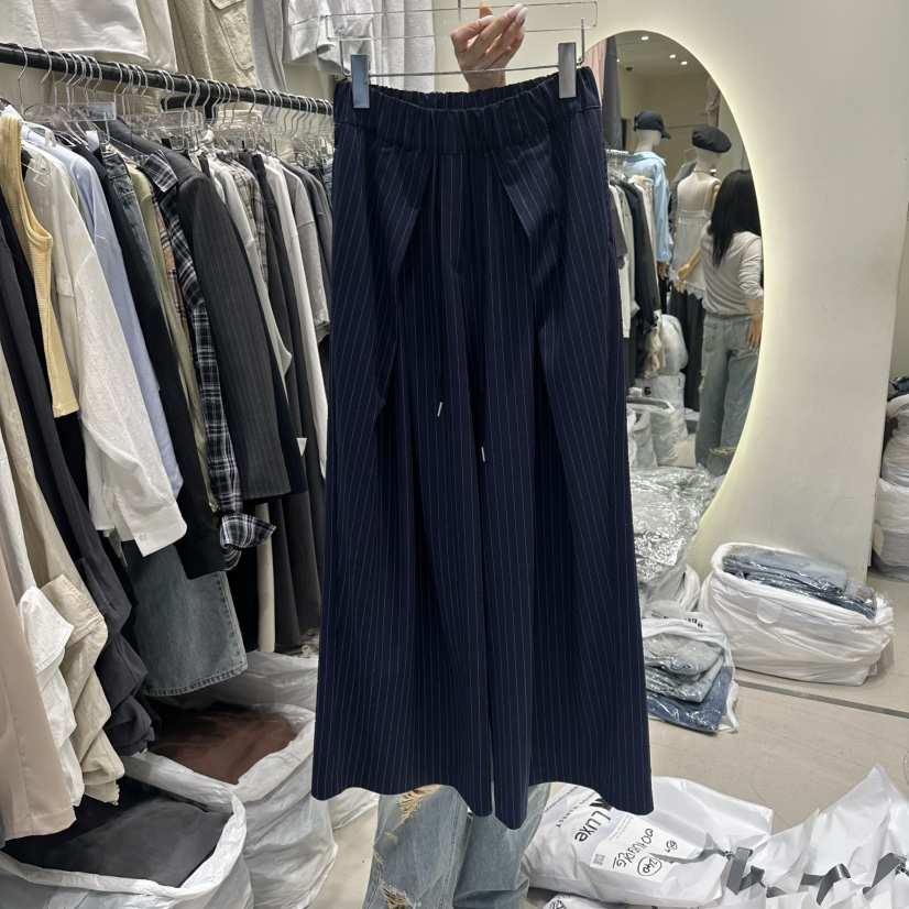 AT THE END韓國東大門直郵女裝新款熱賣26春夏休閑褲褶裥AT THE END休閑褲