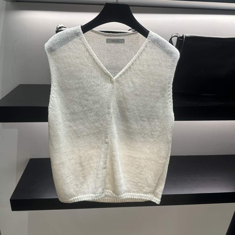 FEBRUARY 11韓國直郵實拍女裝新款人氣休閑針織衫亞麻紐扣FEBRUARY 11針織衫