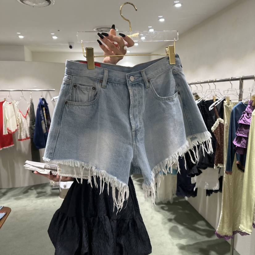 JERRY HALL-P韓國東大門直郵女士新品職業牛仔褲口袋復古JERRY HALL牛仔褲