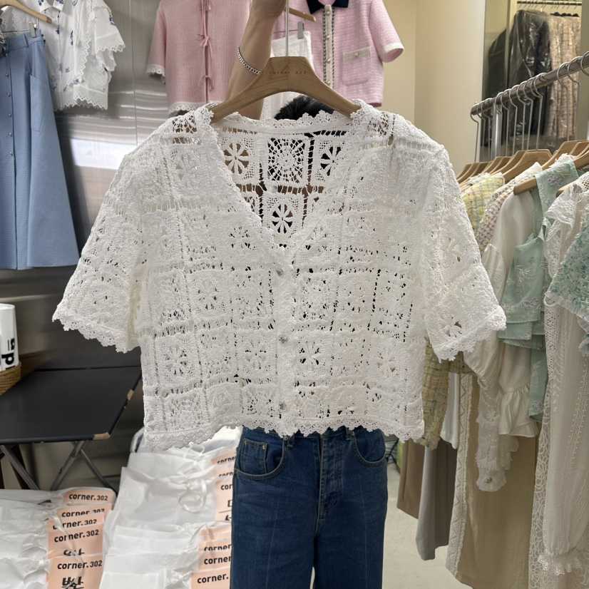 CORNER韓國直郵女裝新品人氣職業推薦26春夏熱賣襯衫蕾絲衫CORNER.302襯衫/蕾絲衫