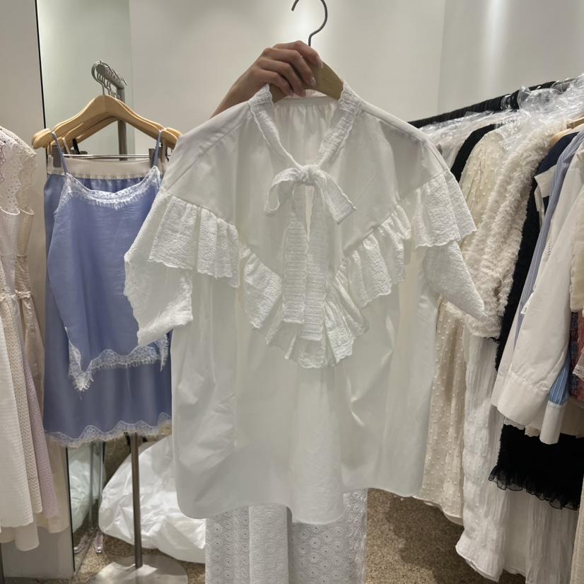 A韓國東大門直郵女士新款熱賣時尚推薦26春夏職業襯衫蕾絲衫A STORE襯衫/蕾絲衫