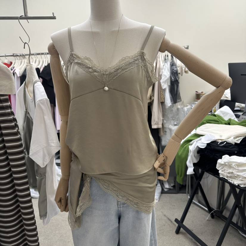 AMOEBA韓國東大門直郵女裝新款推薦人氣吊帶背心含圍巾套裝AMOEBA吊帶/背心