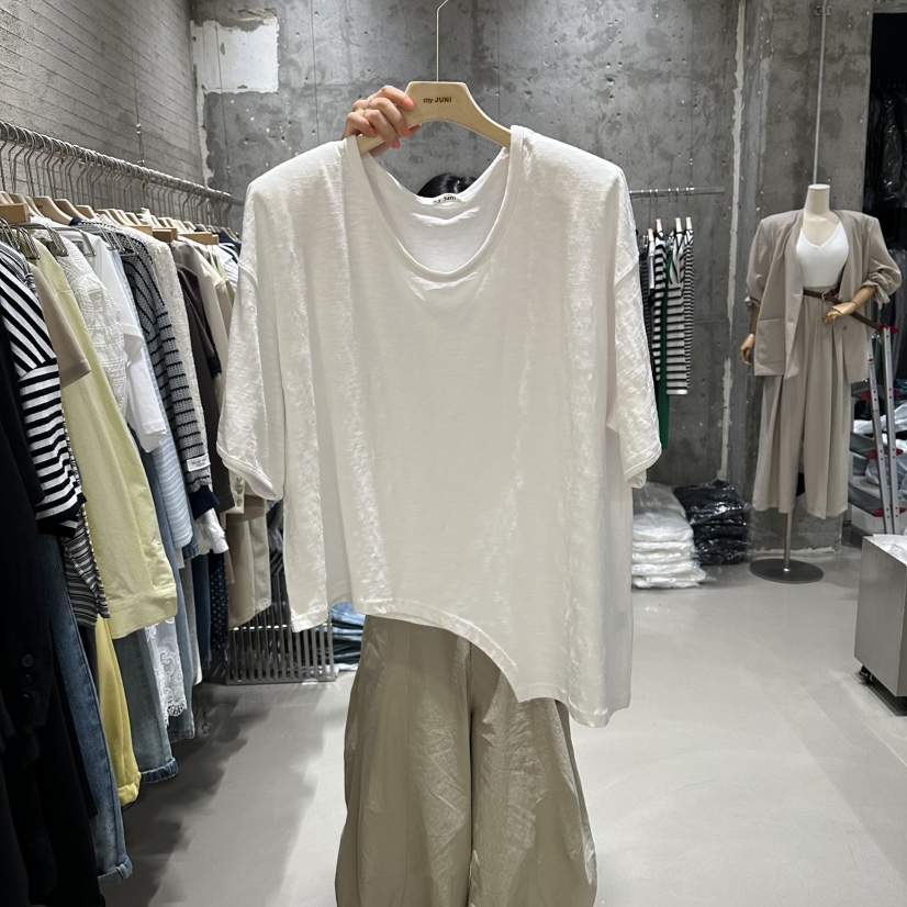 JUNI韓國東大門代購女裝新品時尚人氣26春夏推薦職業熱賣T恤my juniT恤