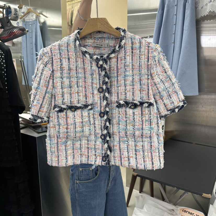 CORNER韓國代購女士新品熱賣推薦職業人氣時尚夾克粗花呢CORNER.302夾克