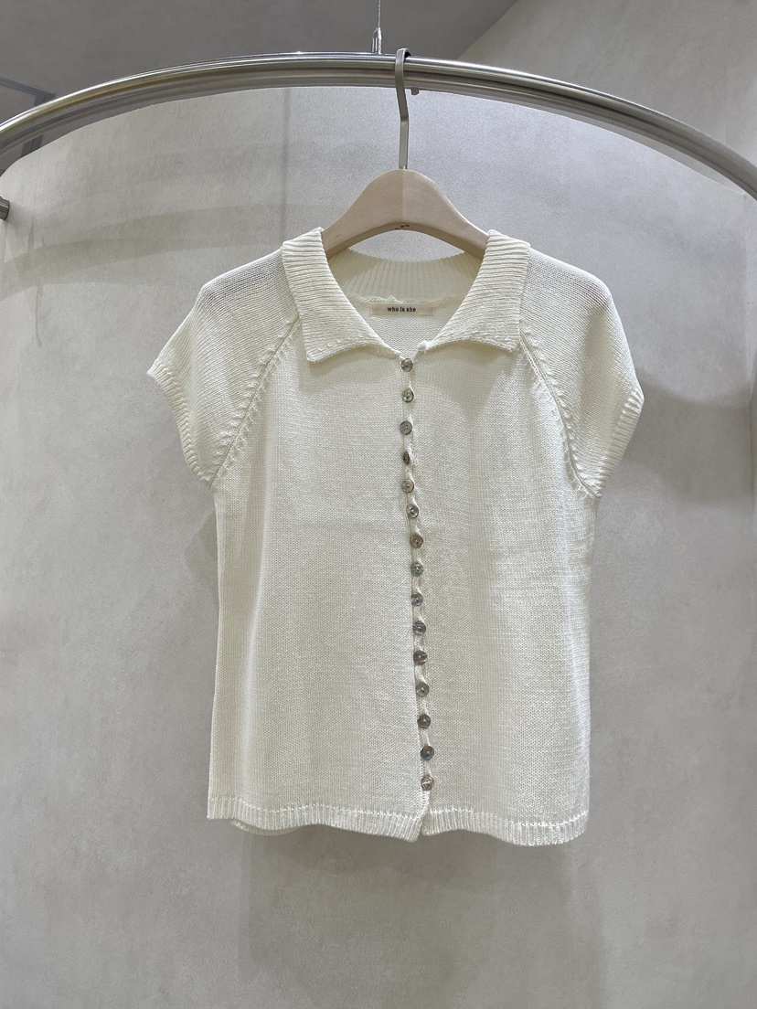 WHO IS SHE韓國東大門直郵女裝新品推薦職業休閑針織衫WHO IS SHE針織衫