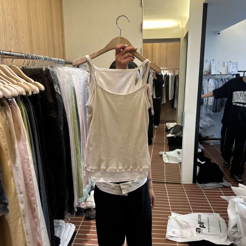 CHOI-L韓國代購女裝新款26春夏人氣職業休閑吊帶背心雙層CHOI吊帶/背心