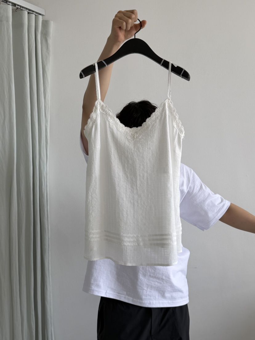 ARKIE/TAF韓國直郵實拍女裝新品熱賣26春夏吊帶背心蕾絲亞麻ARKIE/TAF吊帶/背心