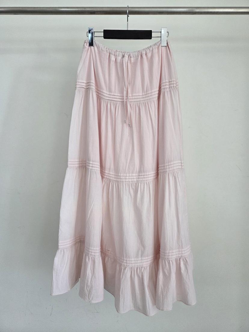 VERANDA東大門代購女裝新款人氣休閑真品長裙棉質褶裥長款VERANDA長裙