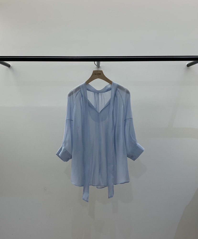 LA CREME韓國東大門代購女士新款時尚26春夏襯衫蕾絲衫雙面LA CREME襯衫/蕾絲衫