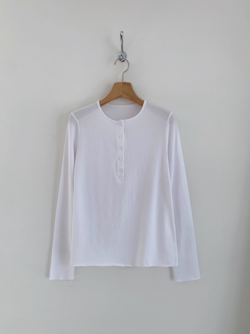 COURGETTE韓國東大門直郵女士新品推薦人氣休閑長袖T恤紐扣COURGETTE長袖T恤