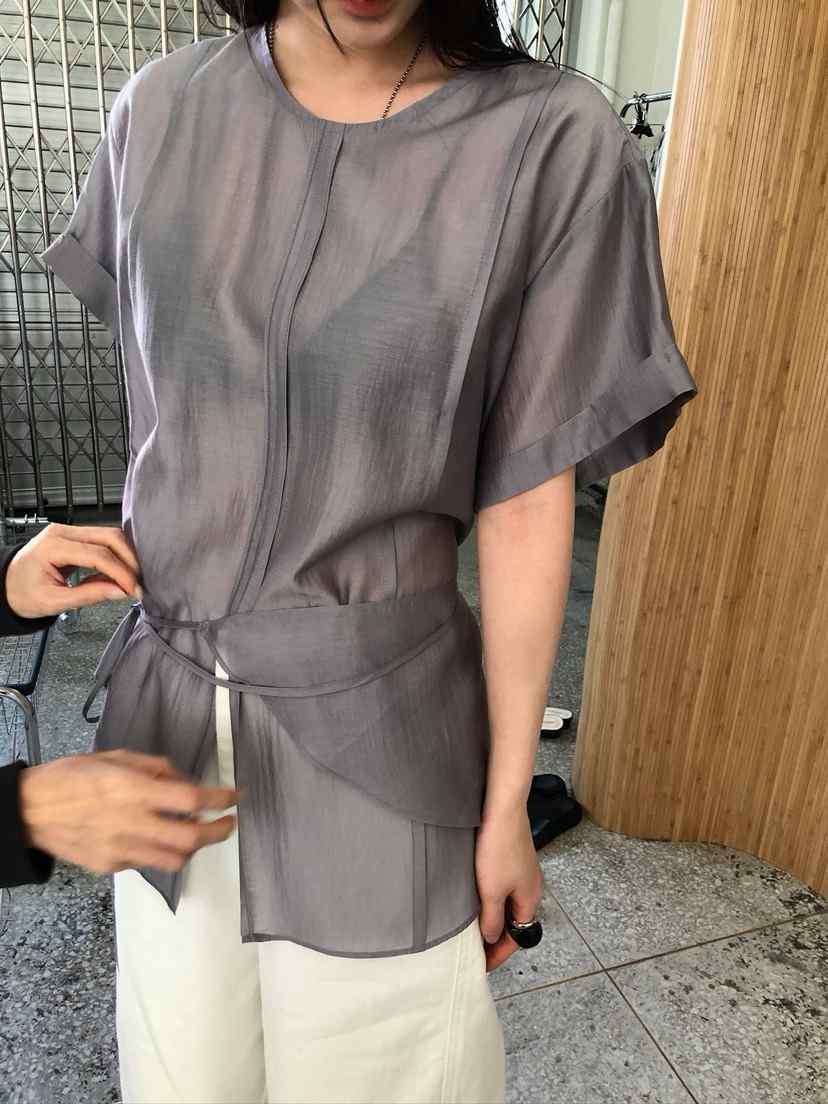 UNBOUND韓國東大門代購女裝新款職業休閑26春夏襯衫蕾絲衫UNBOUND襯衫/蕾絲衫