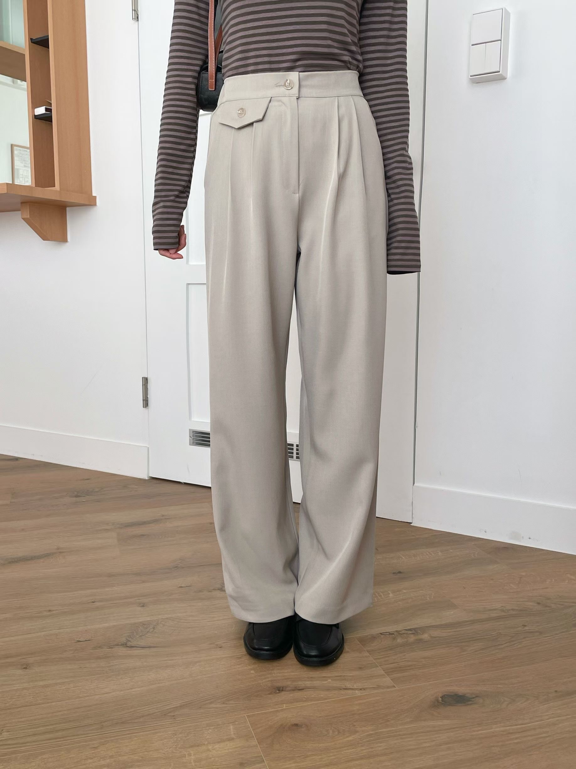 OTTO韓國直郵女士新品推薦人氣職業26春夏休閑褲口袋褶裥OTTO休閑褲