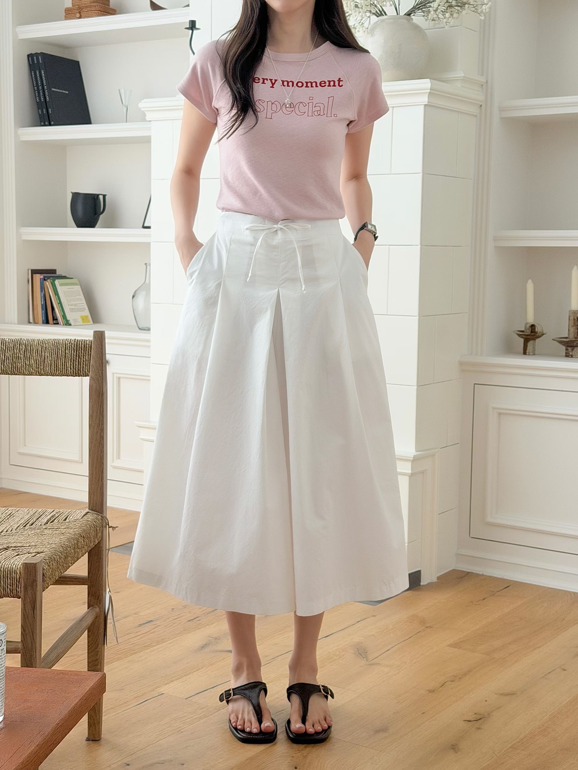 OTTO韓國代購女士新款熱賣時尚休閑26春夏休閑褲棉質褶裥OTTO休閑褲