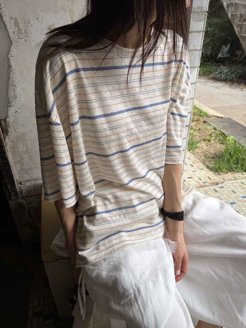 FRANC—L韓國直郵女士新品推薦職業時尚T恤亞麻布復古蕾絲FRANCT恤