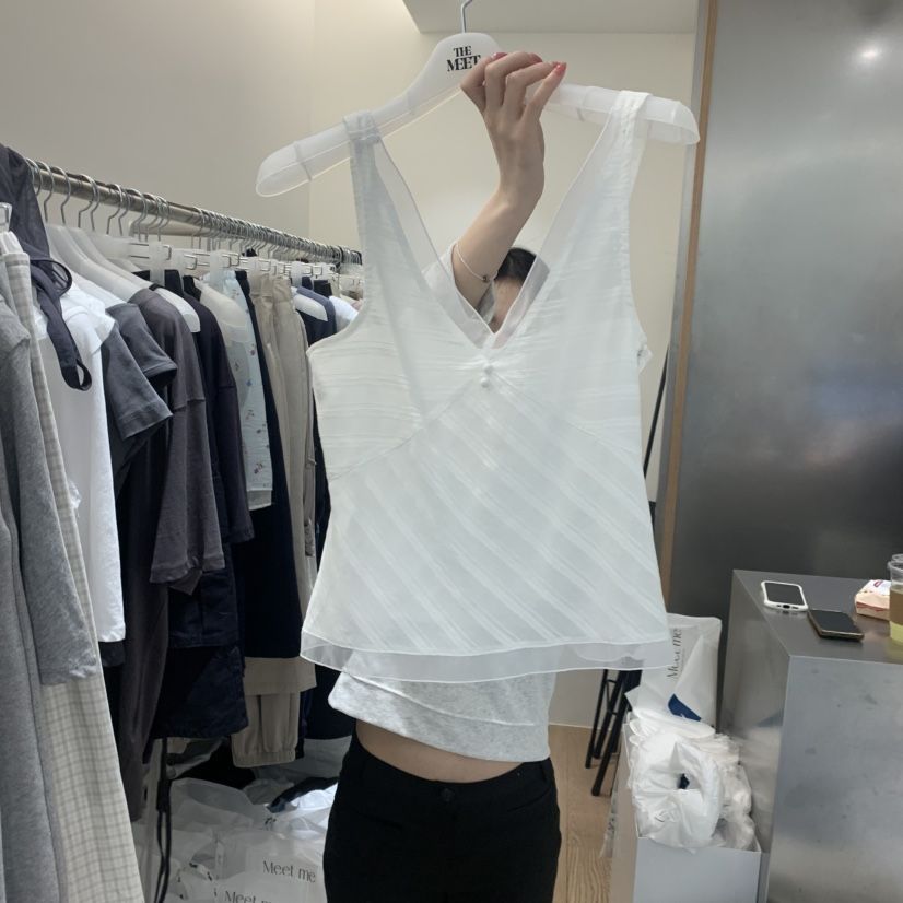 MEET ME韓國東大門直郵女士新品時尚休閑推薦熱賣吊帶背心MEET ME吊帶/背心