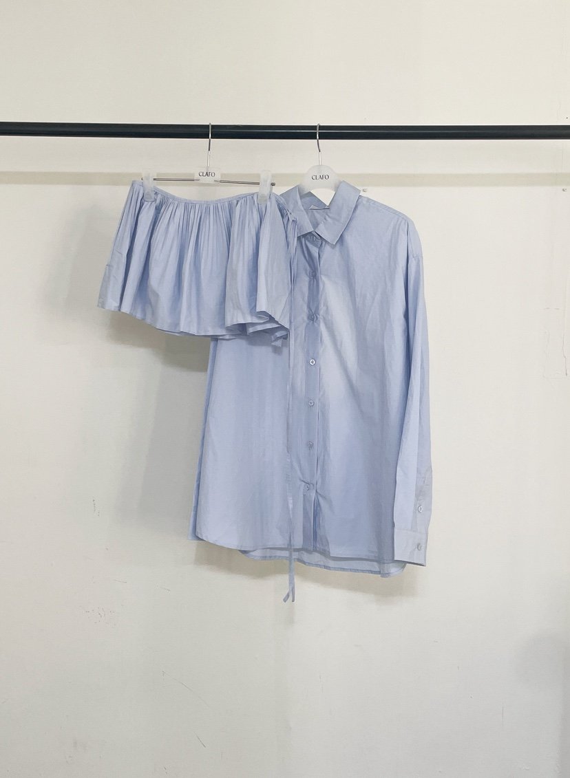 CLAFO韓國代購女裝新款人氣推薦26春夏休閑套裝荷葉邊套裝CLAFO套裝