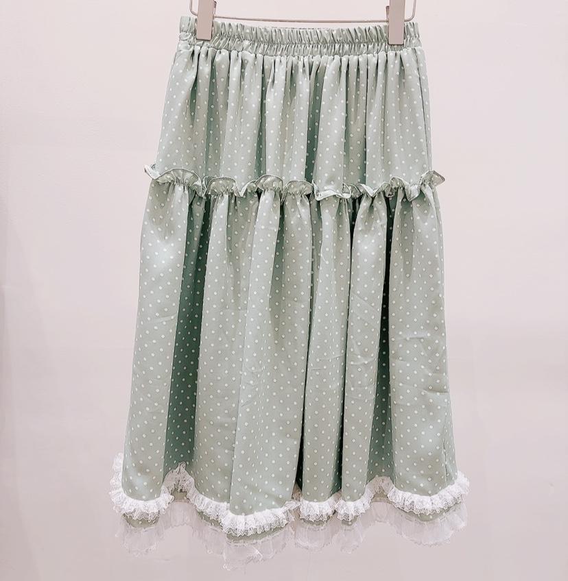 AWESOME-P韓國東大門直郵女士新品人氣半身裙中短裙圓點AWESOME-P半身裙/中短裙