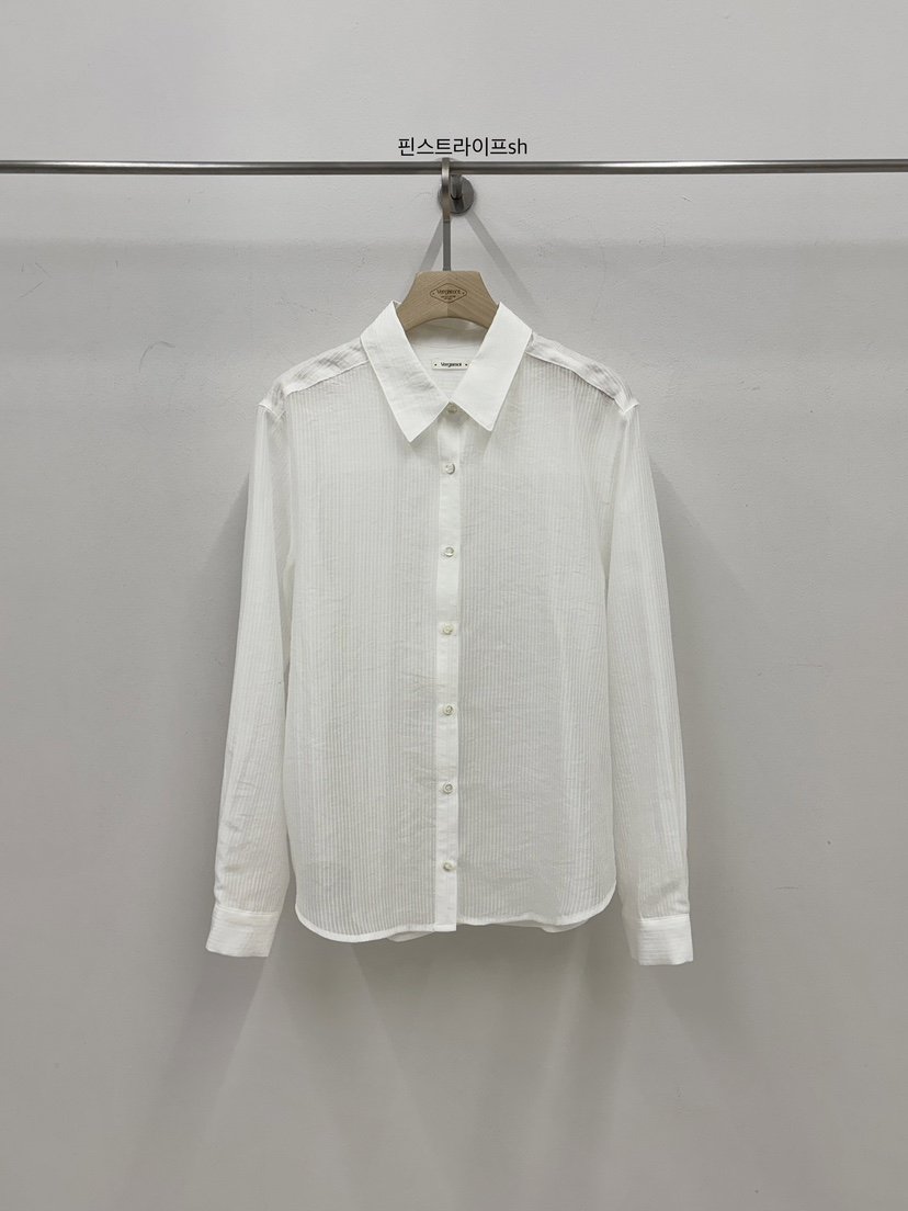 VERGAMOT韓國直郵女士新品休閑推薦時尚熱賣襯衫蕾絲衫條紋VERGAMOT襯衫/蕾絲衫