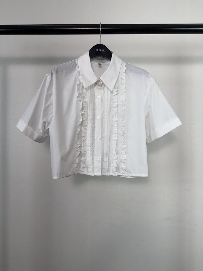 FEFFER韓國東大門直郵女士新款休閑26春夏職業襯衫蕾絲衫FEFFER襯衫/蕾絲衫