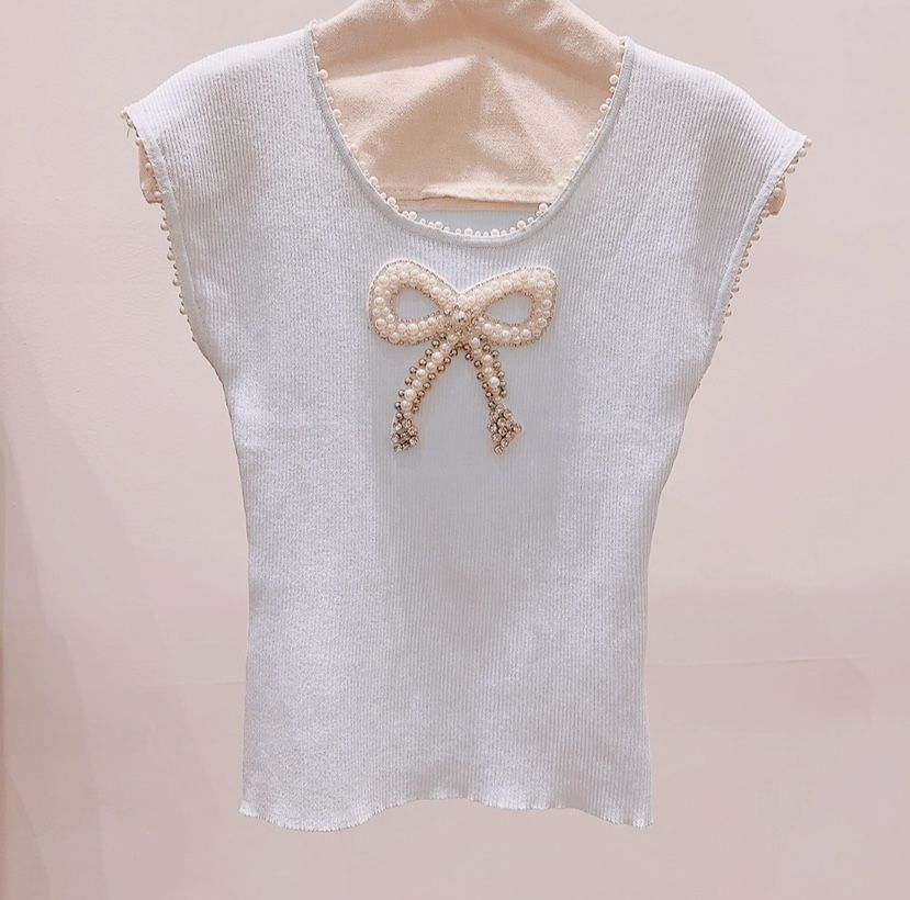 AWESOME-P韓國直郵女裝新品時尚26春夏職業熱賣推薦T恤絲帶AWESOME-PT恤