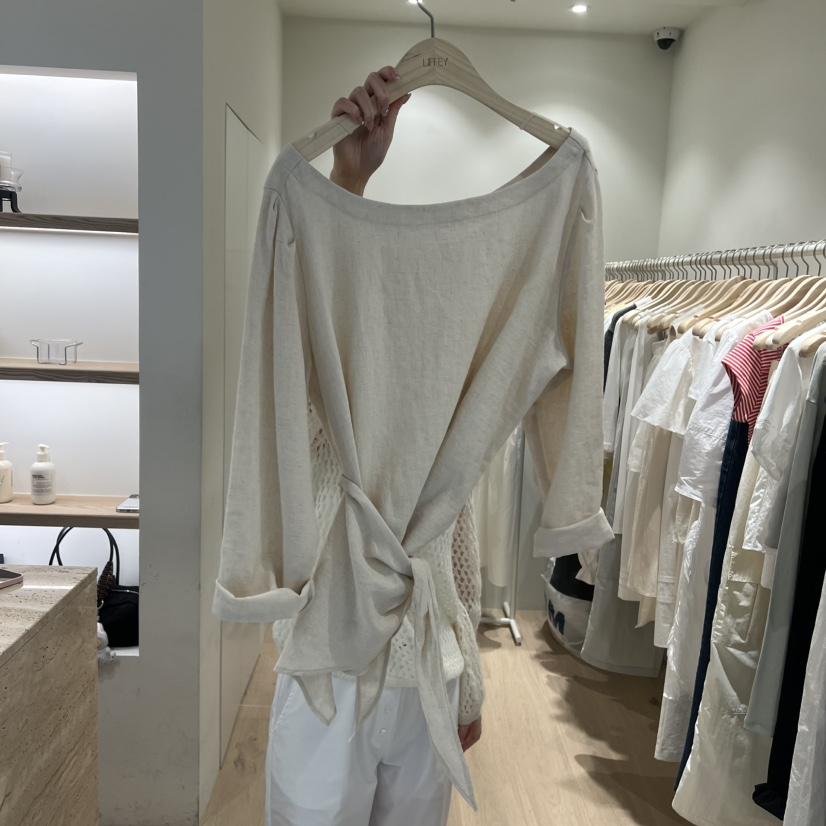 LIFFEY韓國東大門代購女裝新品職業休閑襯衫蕾絲衫亞麻圍巾LIFFEY襯衫/蕾絲衫